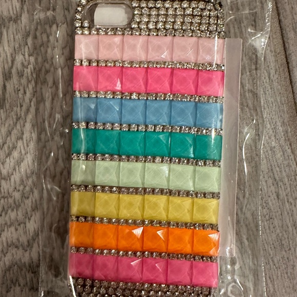 Icing Sparkly/Bling Multi Color Phone Case. New in clear pouch - Picture 5 of 5